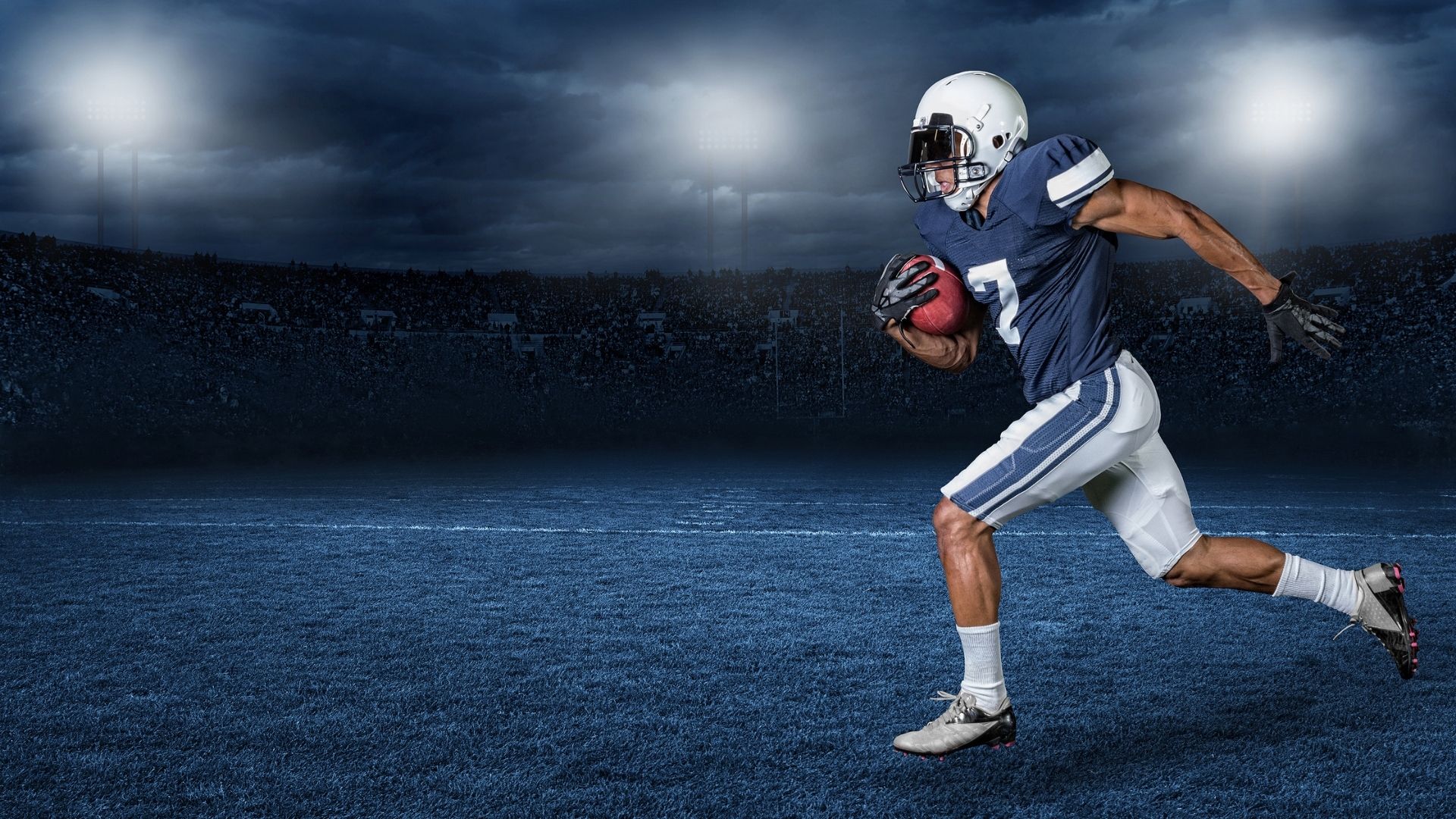 Player running on the field